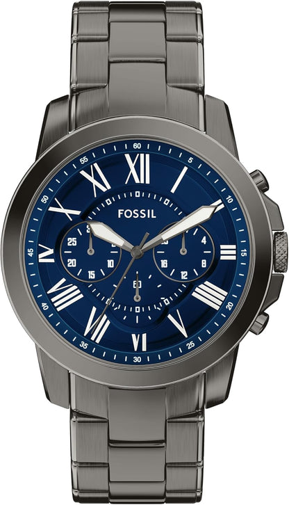 HOTFossil Men's Watch, Grant Quartz Stainless Steel Chronograph Watch for Men