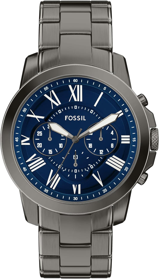 HOTFossil Men's Watch, Grant Quartz Stainless Steel Chronograph Watch for Men