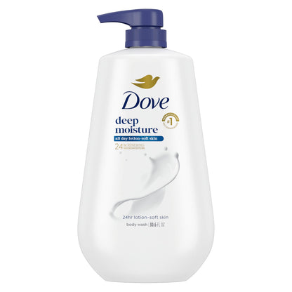 HOTDove 24hr Lotion Body Wash Deep Moisture, 30.6 oz | Moisturizing body wash with MicroMoisture technology for 24-hour hydration and lotion-soft skin