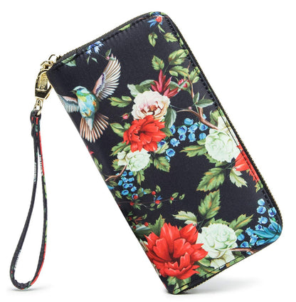 HOTWomen Wallet Card RFID For Womens Holder Blocking Credit Small Zipper Purse Pocket Bifold Slim Coin ID Ladies Wristlet Clutch Large Capacity Window Case Travel Zip Women's