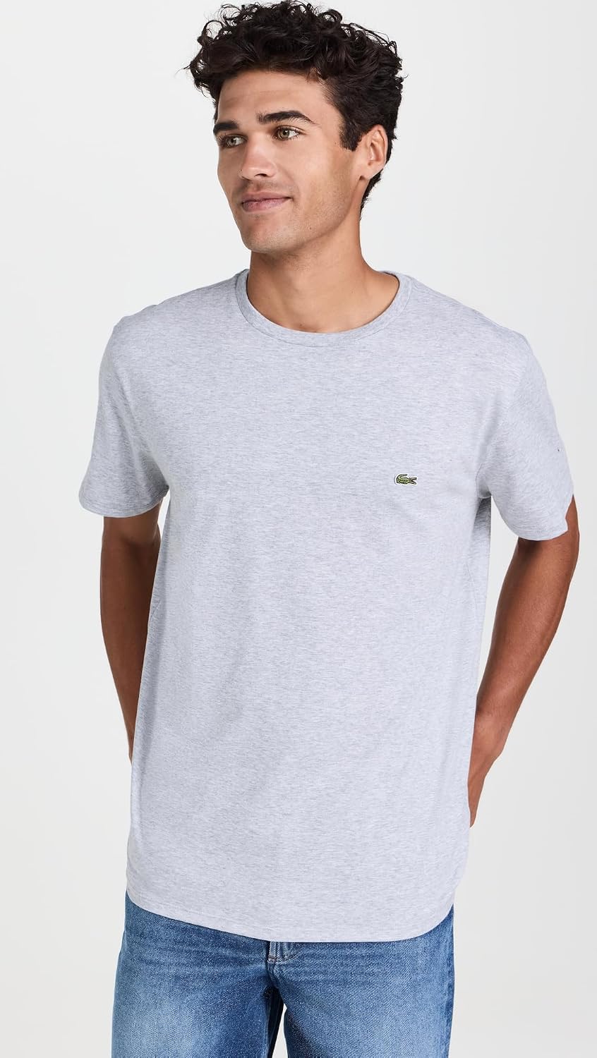 HOTLacoste Men's Short Sleeve Pima Jersey Crew Neck Tee