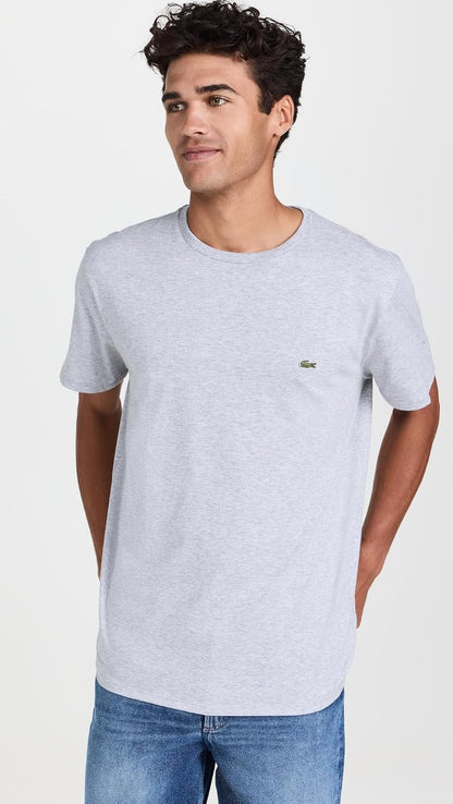 HOTLacoste Men's Short Sleeve Pima Jersey Crew Neck Tee