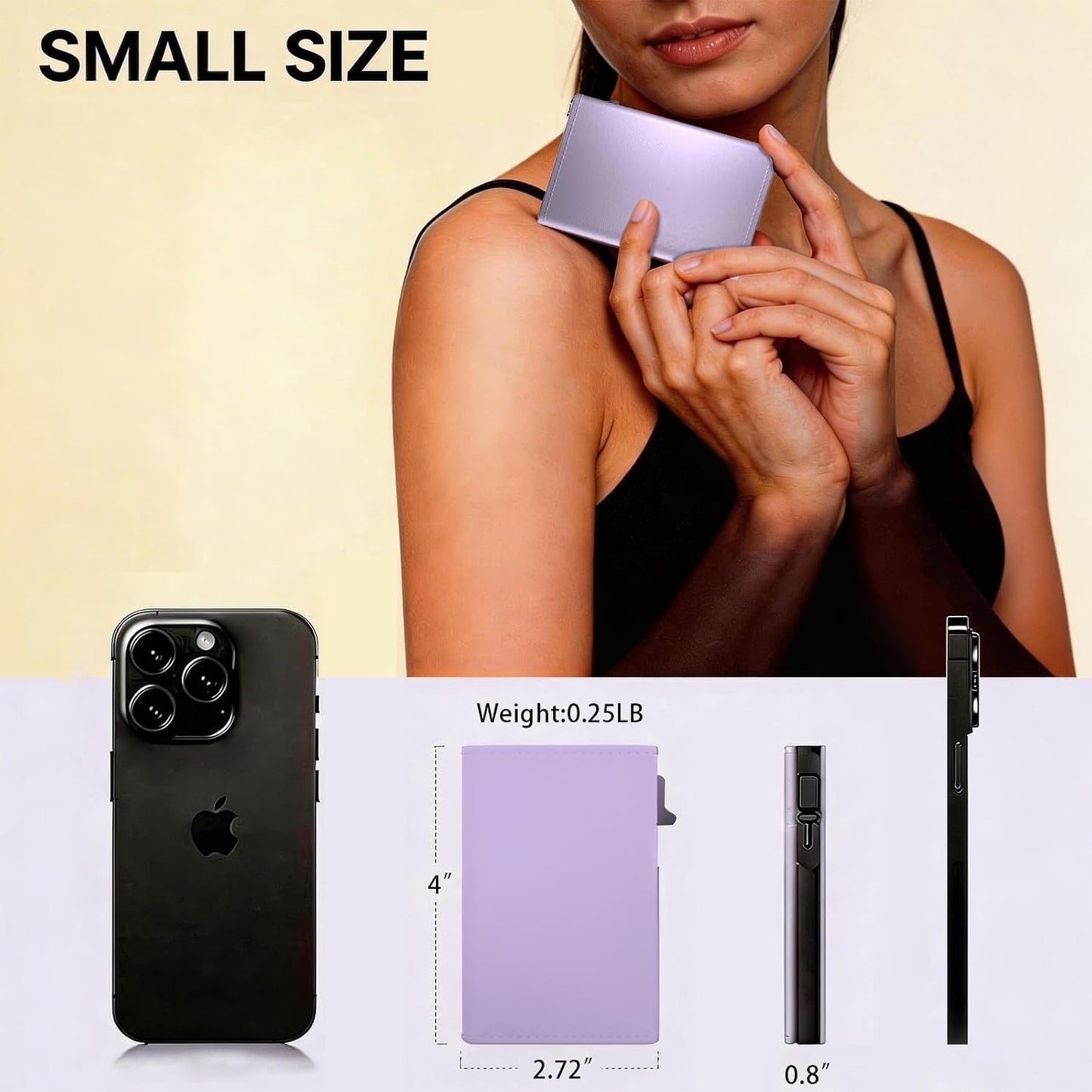HOTWomens Wallet Card Holder, Pop Up Wallet Card Case, RFID Blocking, Minimalist, Womens Slim Wallet, 9-14 Cards Capacity, ID Window, Cash Pocket, Trifold Credit Card Holder Wallet for Women