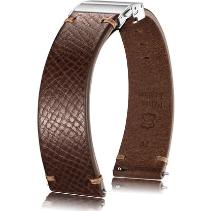 HOTGetalia Italian Leather Watch Band | Tuscany Vegetable-Tanned Full Grain Calfskin Palm Grain Strap, Quick Release Watch Band with Folding Clasp, 18mm 19mm 20mm 21mm 22mm, Soft Strap for Men Women