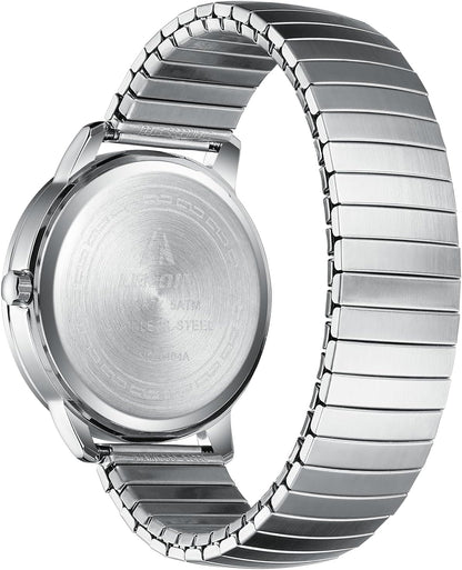 HOTLN LENQIN Mens Watches Easy Read Analog Quartz Waterproof Watch for Men | Sport watch with Date and 38mm Stainless Steel Expansion Band,3ATM Daily Waterproof, Minimalist Business Style