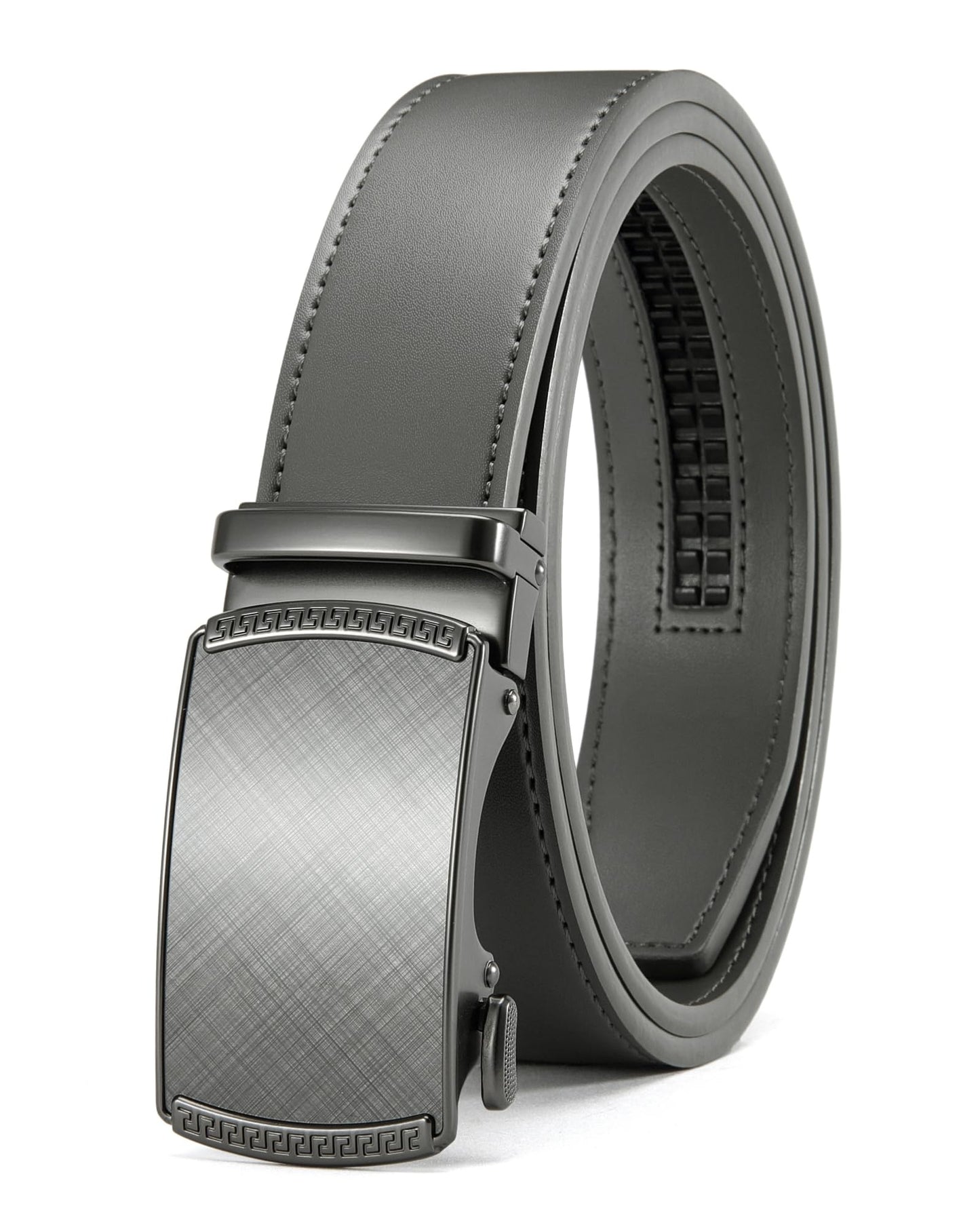 HOTCHAOREN Mens Belt Leather Ratchet Belt - Customizable Fit, Effortless Style (35mm)