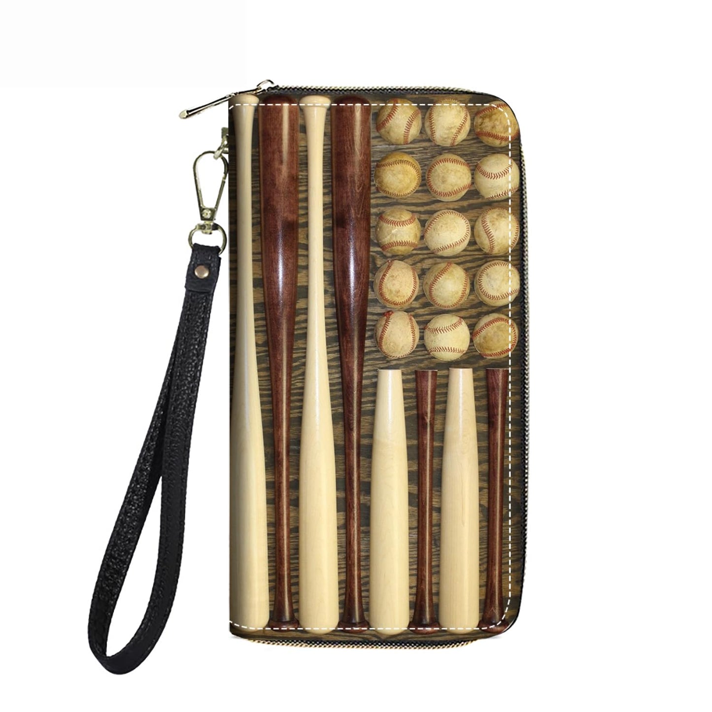 HOTWomen's Large Capacity Wallet PU Leather Double Zipper Clutch Purse Multifunctional Wallet with Removable Wristlet Strap for Smart Phone/Coin/Card/Cash, Flower Butterfly