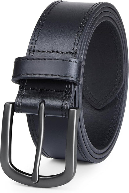 HOTMen's Full Grain Leather Belt for Everyday Casual Jeans, 1.5" Handmade Men Leather Belts with Gift Box