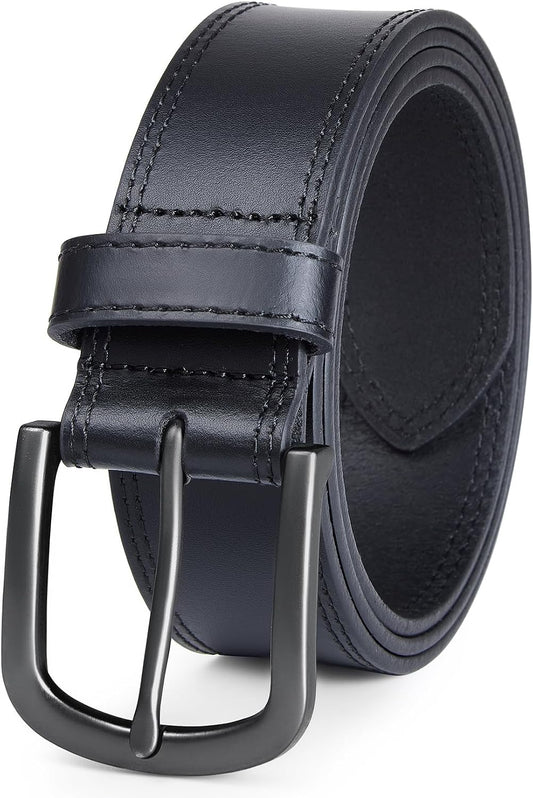 HOTMen's Full Grain Leather Belt for Everyday Casual Jeans, 1.5" Handmade Men Leather Belts with Gift Box