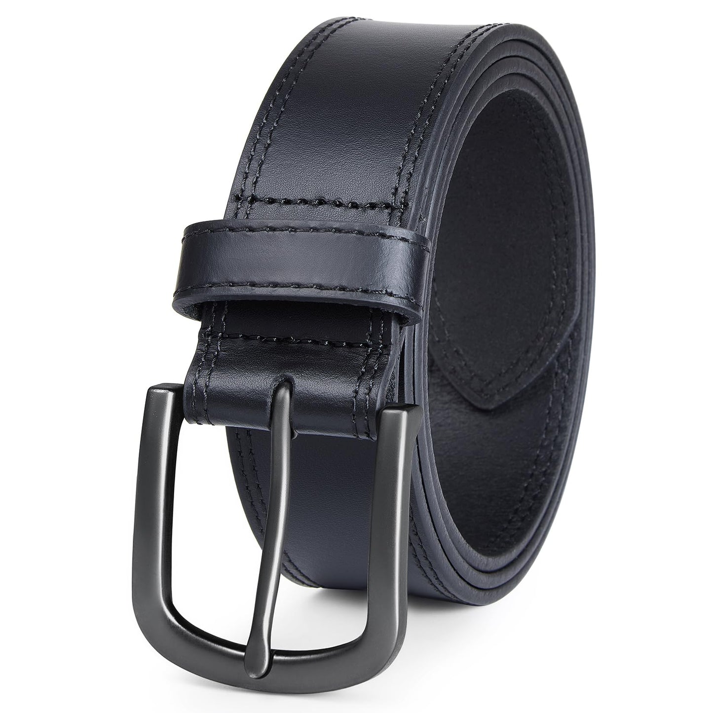 HOTMen's Full Grain Leather Belt for Everyday Casual Jeans, 1.5" Handmade Men Leather Belts with Gift Box