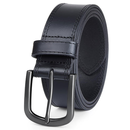 HOTMen's Full Grain Leather Belt for Everyday Casual Jeans, 1.5" Handmade Men Leather Belts with Gift Box
