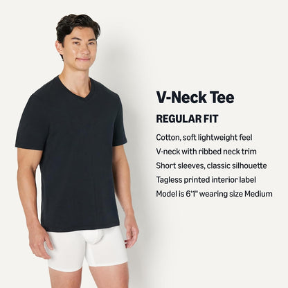 HOTAmazon Essentials Men's Regular-Fit Short-Sleeve T-Shirt, Pack of 6