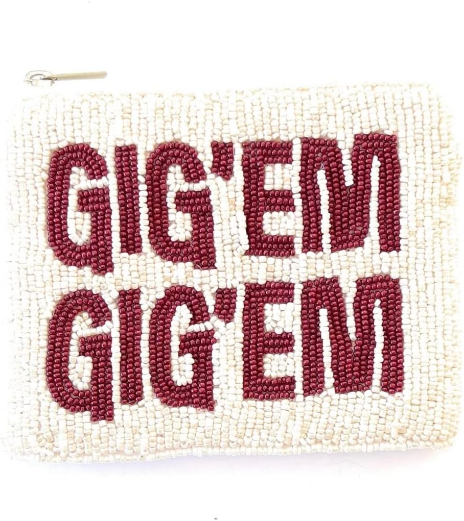 HOTFootball Beaded Coin Purse