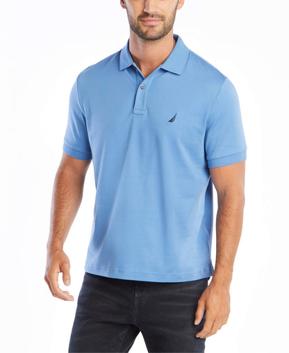 HOTNautica Men's Classic Fit Short Sleeve Dual Tipped Collar Polo Shirt