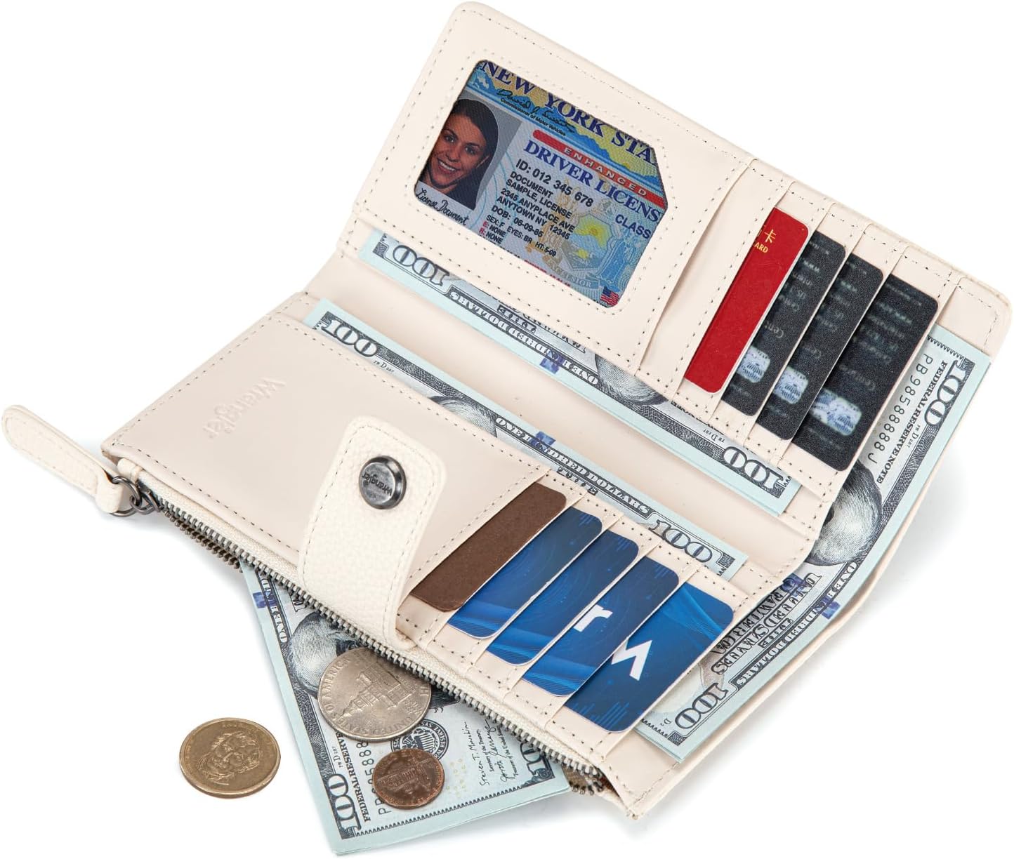 HOTMontana West X Wrangler Wallets for Women Ladies Female Bifold Card Cases Money Organizer Minimalist Travel Wallet with Rfid Lining and ID Window