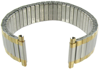 HOTSpeidel Men’s Twist-O-Flex Stainless Steel Stretch Metal Replacement Expansion Watch Band with Self-Adjusting Straight or Curved Ends for 16mm 17mm 18mm 19mm 20mm 21mm 22mm