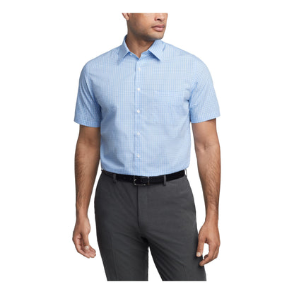 HOTVan Heusen Men's Short Sleeve Dress Shirt Regular Fit Poplin Solid