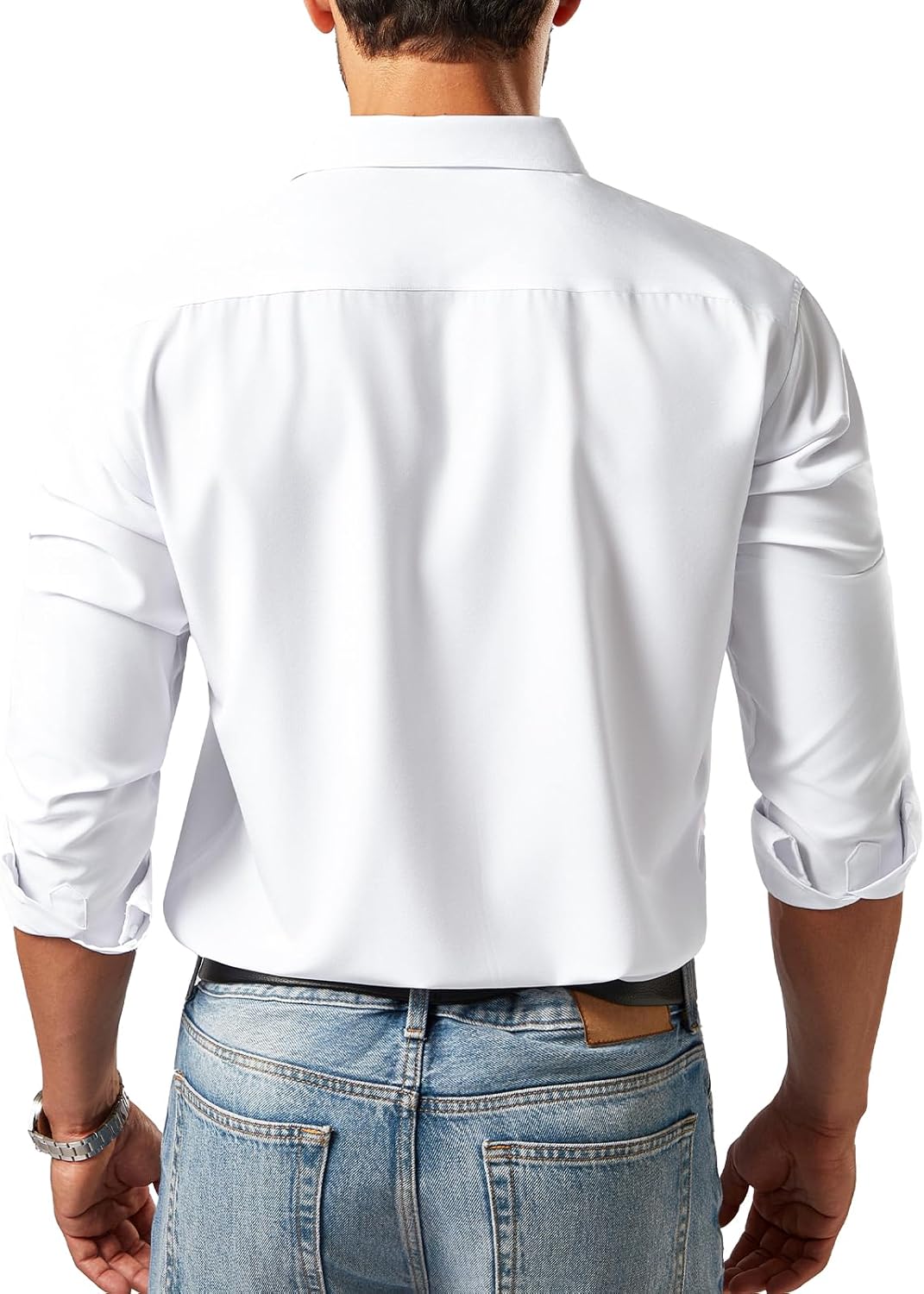 HOTDress Shirts for Men Big and Tall(XL Big-6XL Big Tall) Button Down Long Sleeve Business Casual Collared Shirt