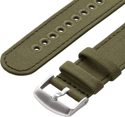 HOTArcher Watch Straps - Canvas Quick Release Watch Bands (Faded Olive, 22mm)