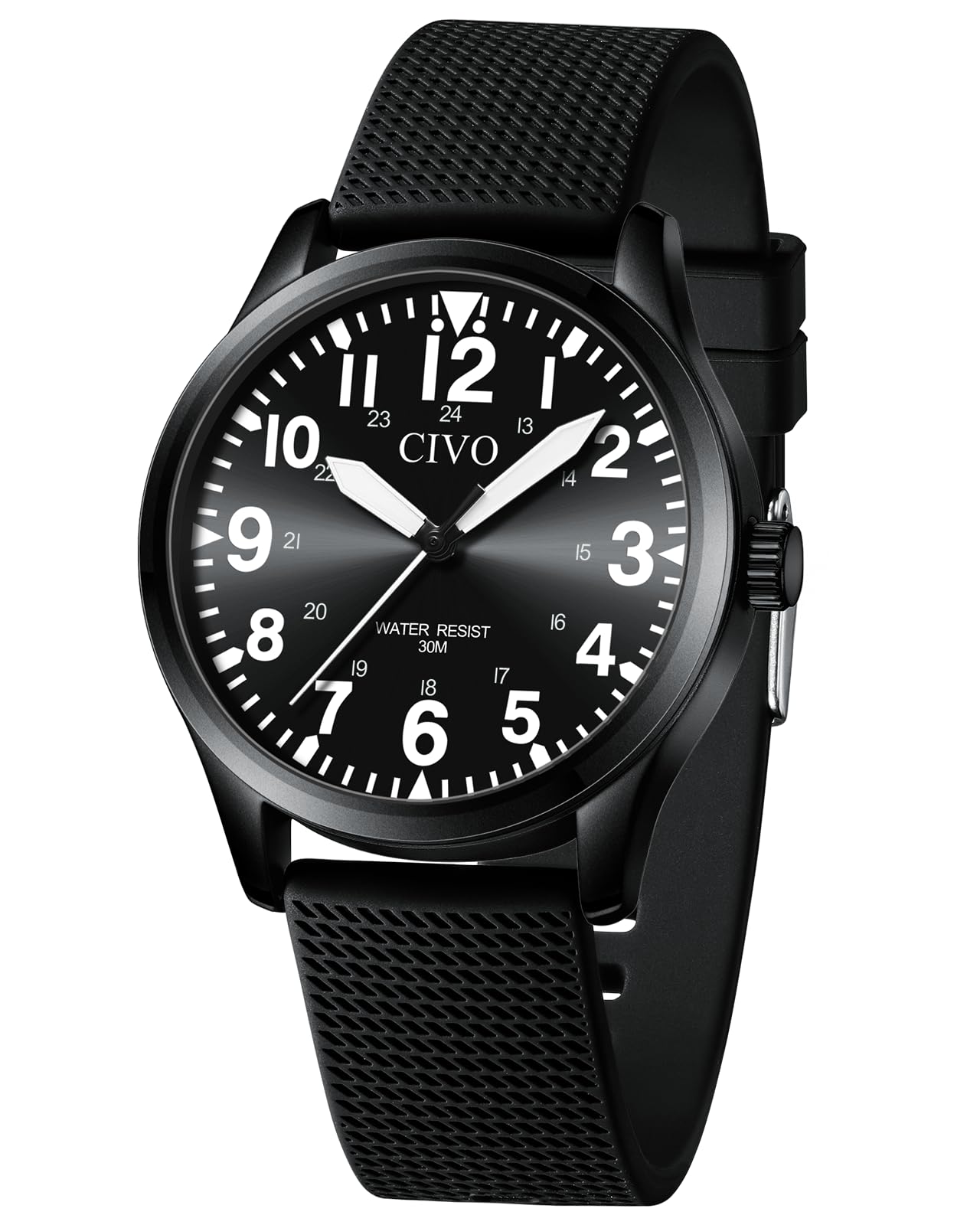 HOTCIVO Military Watch for Men Waterproof: Analog Mens Watches Classic- Field Wrist Watches for Man