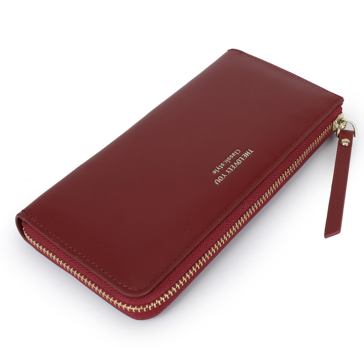 HOTLuxury Women Wallet With Cell Phone Pouch,Card Slots,Zip Pocket | Green Elegant Clutch Ladies Wallets,Soft PU Leather,Waterproof,Cards Organization For Women,Ladies,Daily,Travel
