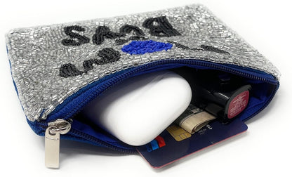 HOTMom of Boys Beaded Coin Purse, Beaded Coin Pouch, Mother's Day Gifts, Gifts for Mom, Small Wallets for Her