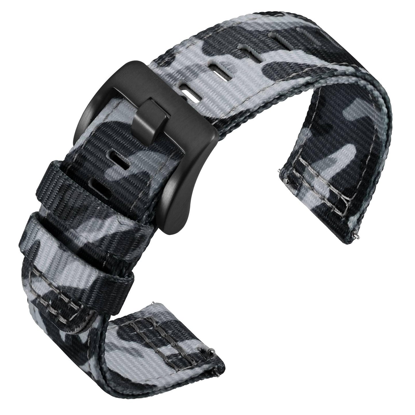 HOTANNEFIT Quick Release Watch Bands, Military Nylon Watch Strap for Men, Multiple Colors & Width (18mm, 19mm, 20mm, 22mm, 24mm)