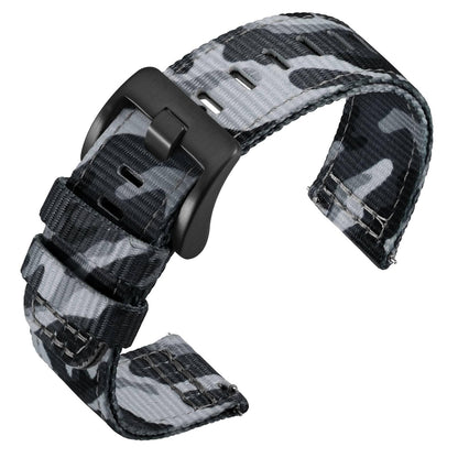 HOTANNEFIT Quick Release Watch Bands, Military Nylon Watch Strap for Men, Multiple Colors & Width (18mm, 19mm, 20mm, 22mm, 24mm)