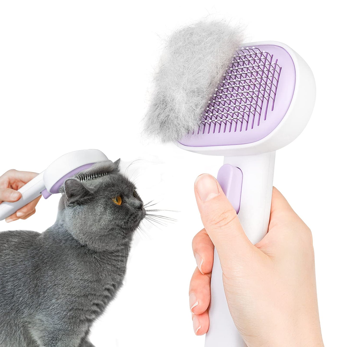 HOTAumuca Cat Brush for Shedding, Cat Brushes for Indoor Cats, Cat Brush for Long or Short Haired Cats, Cat Grooming Brush Cat Comb for Kitten Rabbit Massage Removes Loose Fur