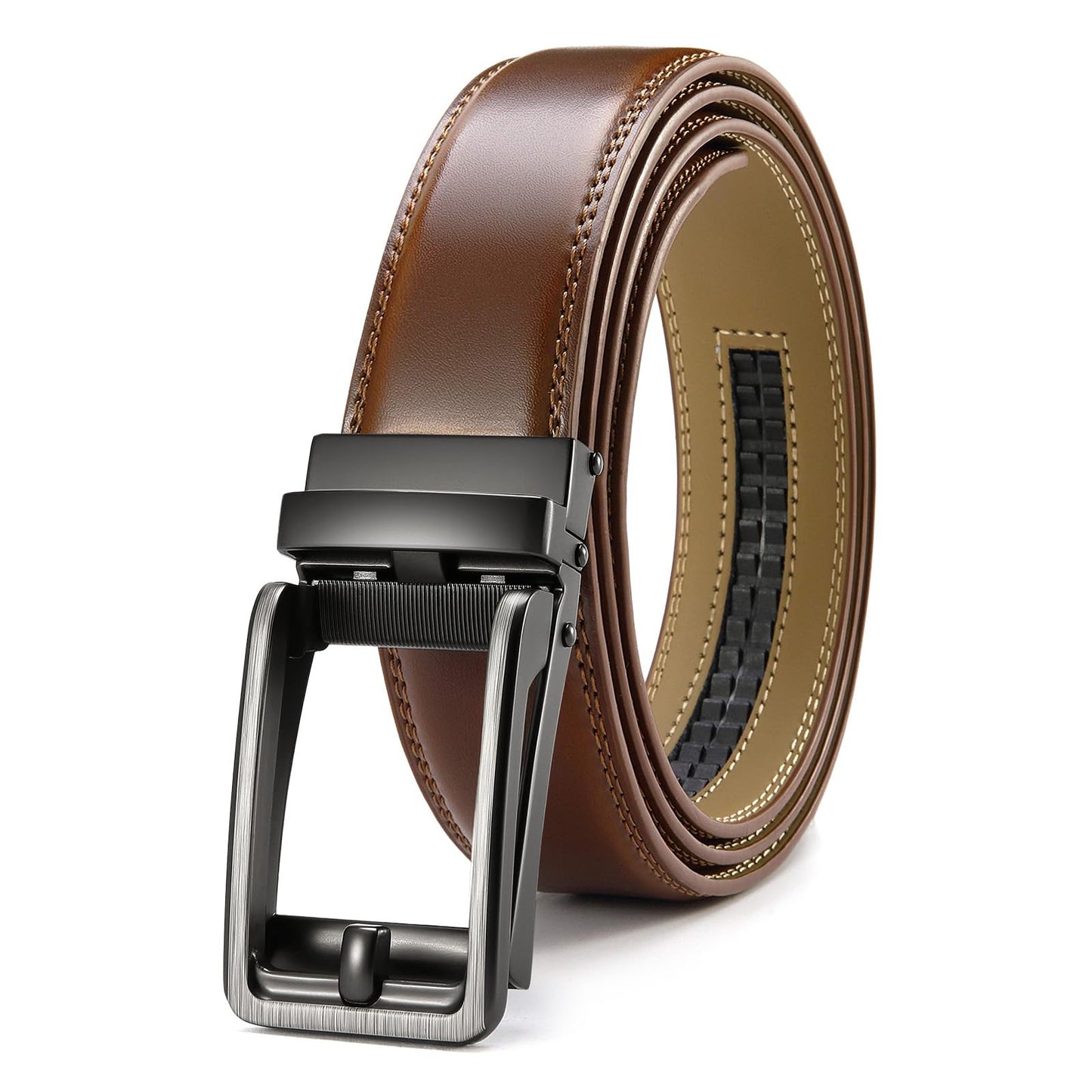 HOTCHAOREN Click Belts for Men - Mens Ratchet Belt 1 3/8" for Dress Pants - Perfect Companion to Men's Oxfords