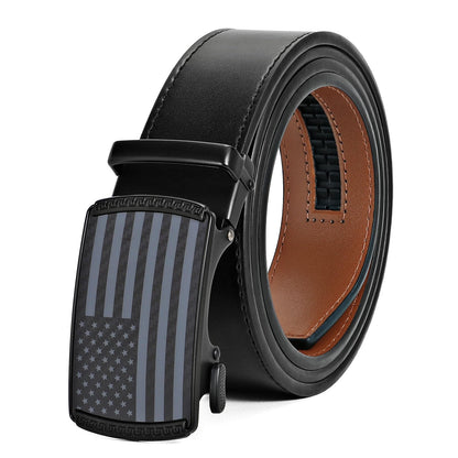 HOTSANSTHS Men's Belts Leather Ratchet Dress Belts for Men with Adjustable Slide Buckle in Gift Box
