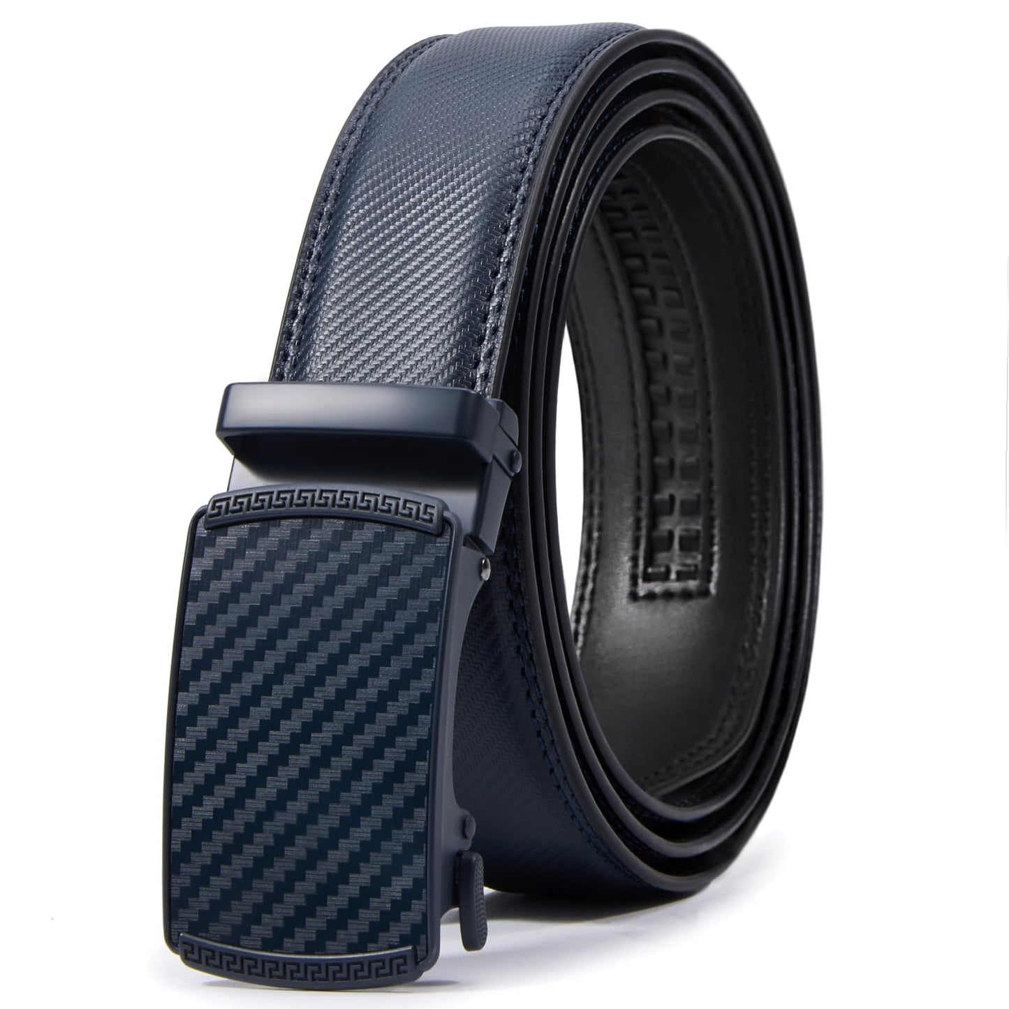 HOTVATAN Men's Belt Leather Ratchet Belt for Men Dress Casual Every Day with Adjustable Buckle, Trim to Fit
