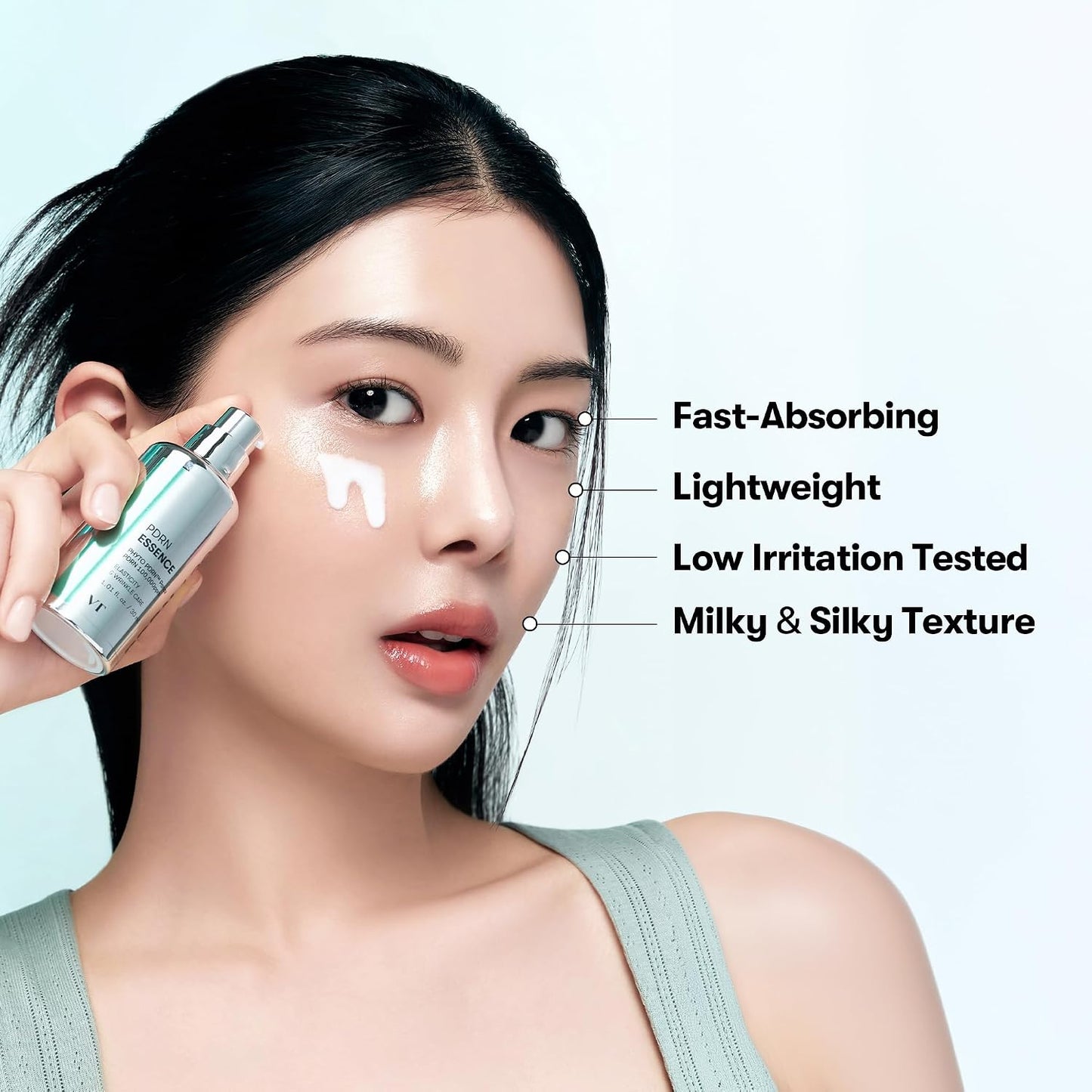 HOTVT COSMETICS PDRN 100 Essence, Intensive Glow Serum, 100,000ppm Vegan PDRN, Skin Restoration & Plumping, Hydrating & Moisturizing, Firming, Fine Lines, Korean Skincare 1.01 fl. Oz.