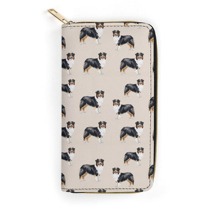 HOTUnisex Large Capacity Leather Wallet Purple Sky Palm Trees, Secure Lightweight Printed Design, Portable Purse for Daily Use & Outdoor Activities