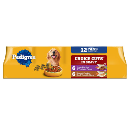 HOTPedigree Choice Cuts Wet Dog Food, Beef & Country Stew, 13.2 oz, 12 Count