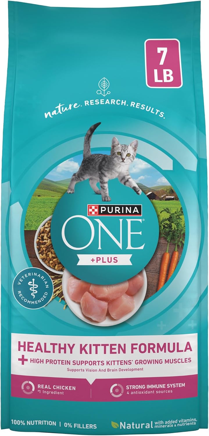 HOTPurina ONE High Protein, Natural Dry Kitten Food, +Plus Healthy Kitten Formula - 7 lb. Bag