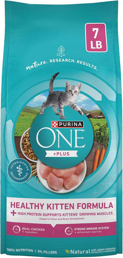 HOTPurina ONE High Protein, Natural Dry Kitten Food, +Plus Healthy Kitten Formula - 7 lb. Bag