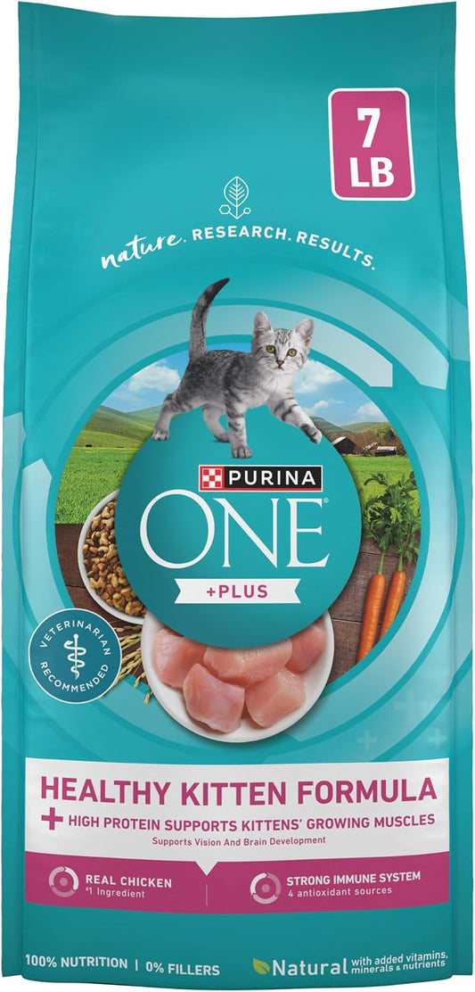 HOTPurina ONE High Protein, Natural Dry Kitten Food, +Plus Healthy Kitten Formula - 7 lb. Bag