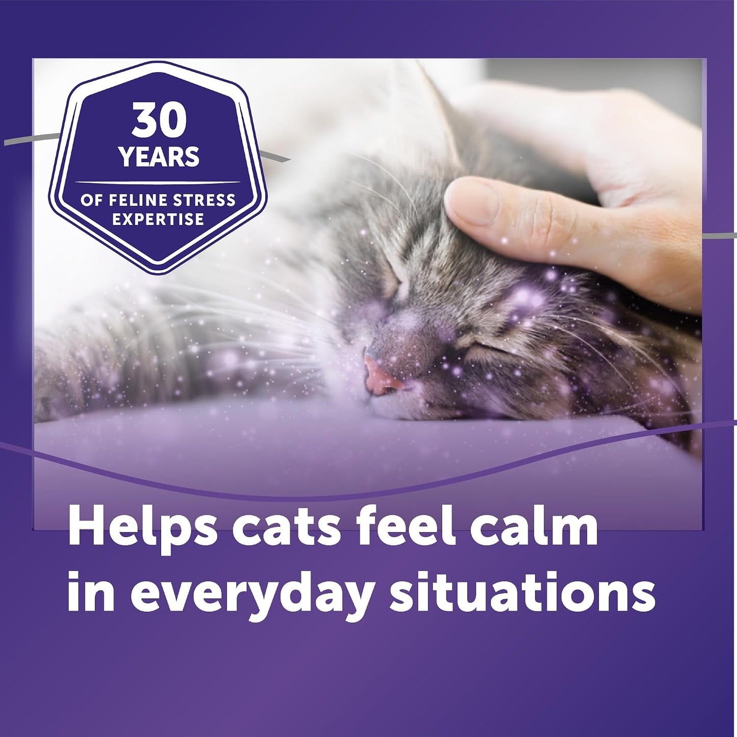 HOTFELIWAY Optimum Cat Calming Pheromone Diffuser Kit | Advanced Support to Help Reduce Urine Spraying, Scratching, Fighting & Hiding Due to Stress. 30-Day Diffuser Supply