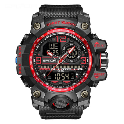 HOTAIMES Mens Watches Sports Outdoor Waterproof Military Watch for Men Tactical Watch Analog Digital Date Alarm Stopwatch Multi-Function Tactics Big Face Wristwatch for Men