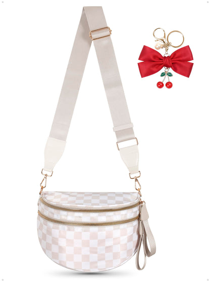 HOTBum Bag Crossbody Bag for Women | Spacious Bum Bags | Nylon Crossbody Fanny Packs | Leopard Purse Belt Wallet (Colour Bum Bag-Brown Leopard)