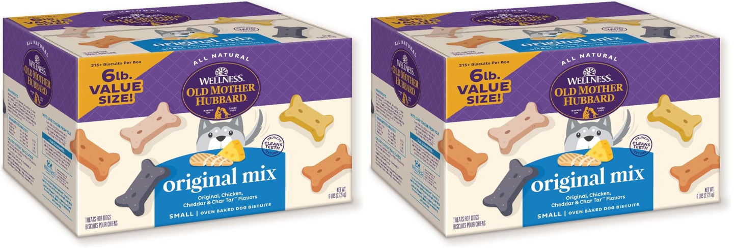 HOTWellness Old Mother Hubbard Classic P-Nuttier Dog Biscuits, Natural Training Treats, Peanut Butter Flavor, Mini Size, 6 lb Box