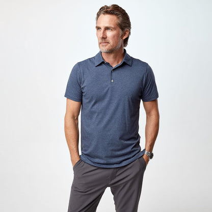 HOTFresh Clean Threads Mens Polo Shirts - Pre Shrunk Soft Fitted Premium Classic Shirt - Men's Polos Cotton Poly T-Shirt Blend