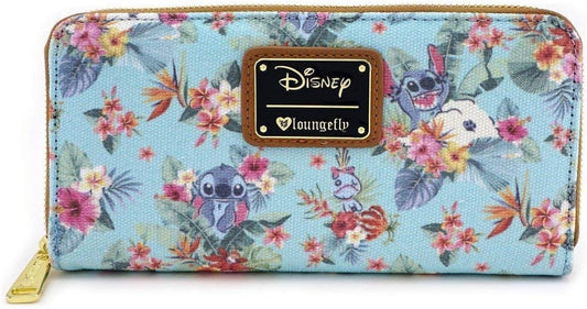 HOTLoungefly Disney Stitch Tropical Floral Print Wallet