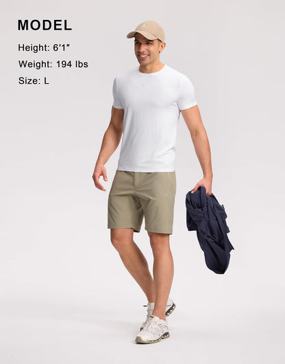 HOTPioneer Camp Mens Bamboo Shirts Ultra Soft Plain Tshirts for Men Cooling Crew Neck Casual Basic Tee Shirt Undershirt