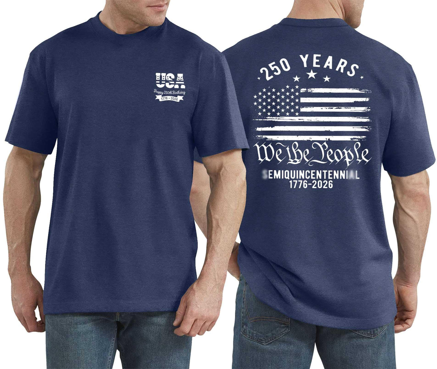 HOT250 Years American Flag Shirts for Men: 4th of July T Shirt 1776-2026 USA Patriotic Tee Tops