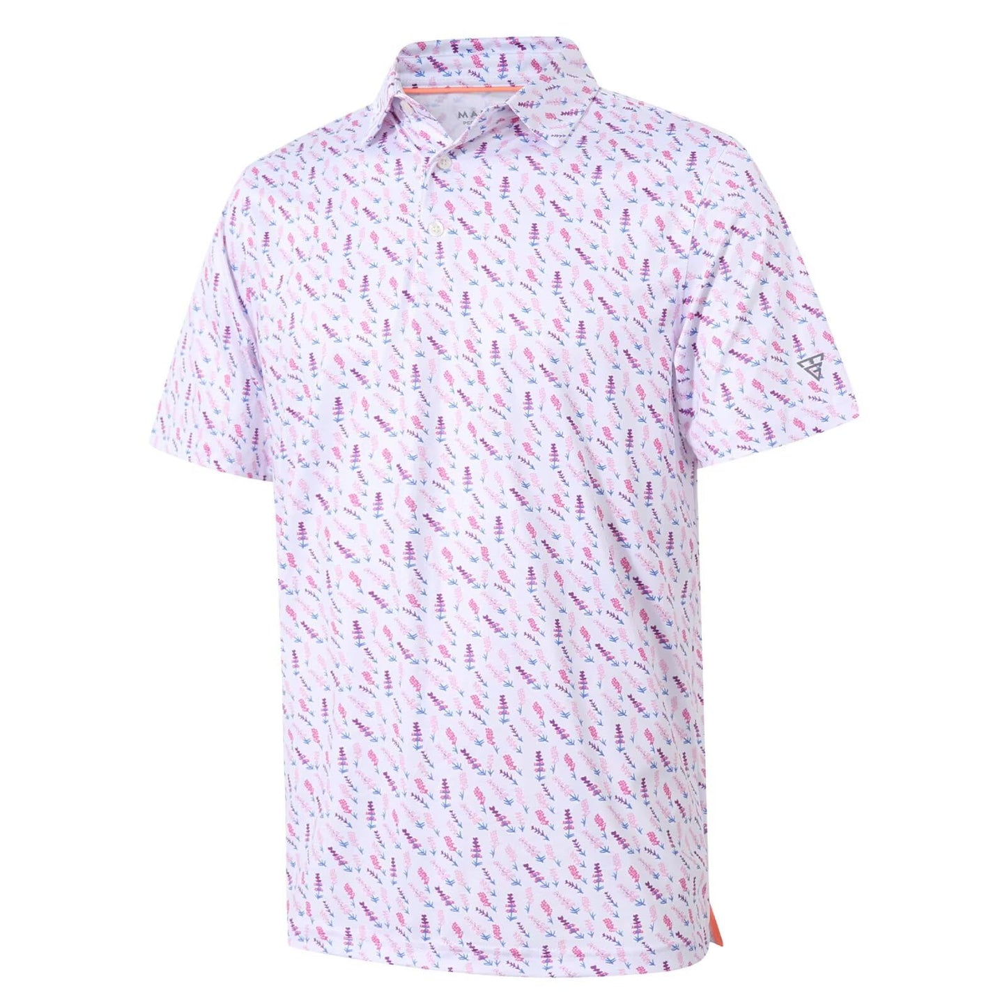 HOTGolf Shirts for Men Dry Fit Short Sleeve Print Performance Moisture Wicking Polo Shirt