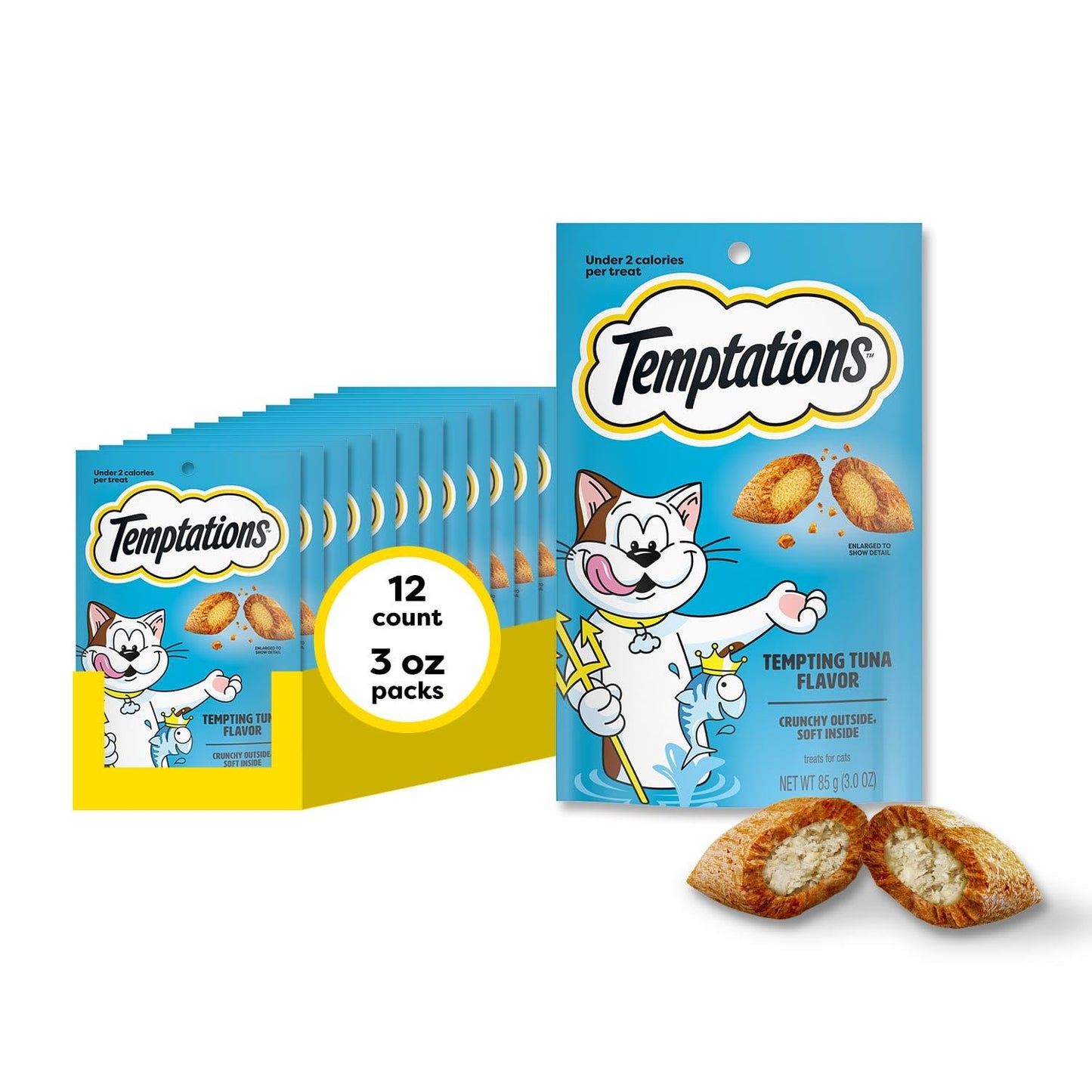 HOTTemptations Cat Treats Classic Crunchy and Soft Cat Treats, Tempting Tuna Flavor, 30 oz. Tub