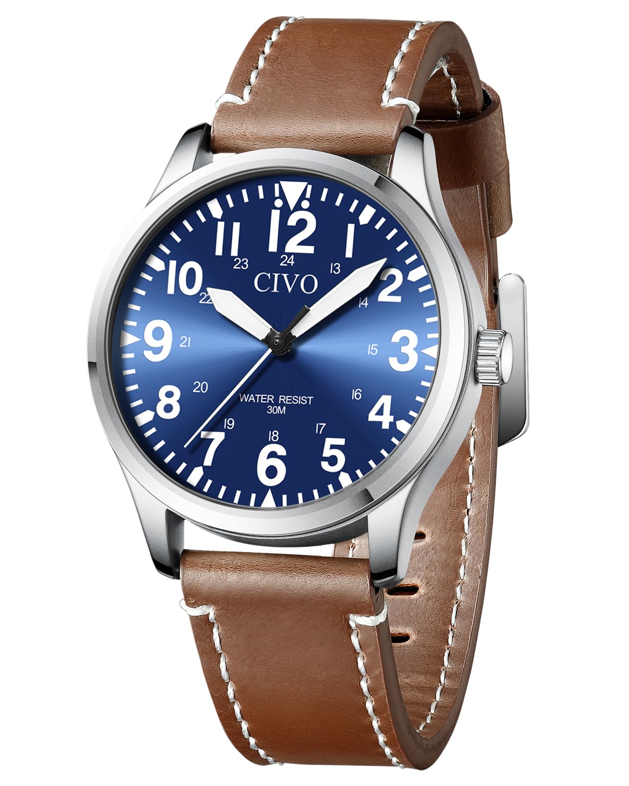 HOTCIVO Military Watch for Men Waterproof: Analog Mens Watches Classic- Field Wrist Watches for Man