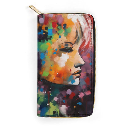 HOTTie Dye Rainbow Print Long Wallet for Women Men PU Leather Card Holder Organizer with Zipper Coin Pocket & Cash Slots